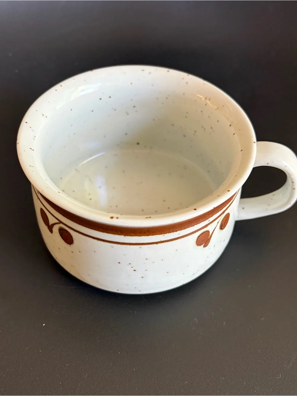 Vintage Otagiri stoneware speckled soup or chili mug